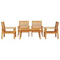 Thumbnail for 5-tlg. Garten-Lounge-Set Massivholz Akazie