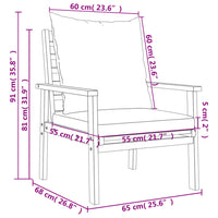 Thumbnail for 5-tlg. Garten-Lounge-Set mit Kissen Massivholz Akazie
