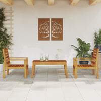 Thumbnail for 3-tlg. Garten-Lounge-Set Massivholz Akazie