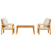 Thumbnail for 3-tlg. Garten-Lounge-Set mit Kissen Massivholz Akazie