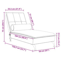 Thumbnail for Massage-Chaiselongue mit Nackenrolle Weinrot Samt
