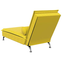 Thumbnail for Massage-Chaiselongue mit Nackenrolle Gelb Samt
