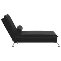 Thumbnail for Massage-Chaiselongue mit Nackenrolle Schwarz Samt