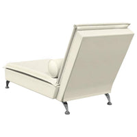 Thumbnail for Massage-Chaiselongue mit Nackenrolle Creme Samt