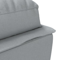 Thumbnail for Chaiselongue mit Kissen Hellgrau Stoff