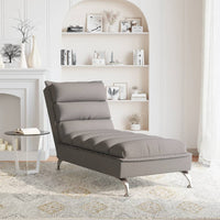 Thumbnail for Chaiselongue mit Kissen Taupe Stoff