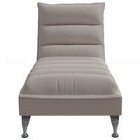 Thumbnail for Chaiselongue mit Kissen Taupe Stoff