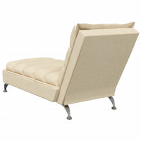 Thumbnail for Chaiselongue mit Kissen Creme Stoff