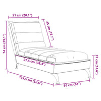 Thumbnail for Chaiselongue mit Kissen Creme Stoff
