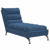 Thumbnail for Chaiselongue mit Kissen Blau Stoff