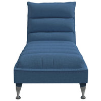 Thumbnail for Chaiselongue mit Kissen Blau Stoff