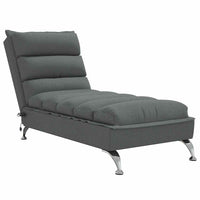 Thumbnail for Massage-Chaiselongue mit Kissen Dunkelgrau Stoff