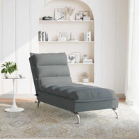 Thumbnail for Massage-Chaiselongue mit Kissen Dunkelgrau Stoff