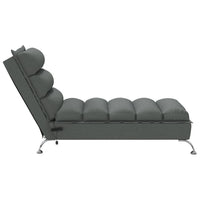 Thumbnail for Massage-Chaiselongue mit Kissen Dunkelgrau Stoff
