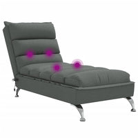 Thumbnail for Massage-Chaiselongue mit Kissen Dunkelgrau Stoff