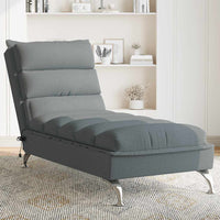 Thumbnail for Massage-Chaiselongue mit Kissen Dunkelgrau Stoff