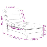 Thumbnail for Massage-Chaiselongue mit Kissen Braun Stoff