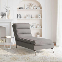 Thumbnail for Massage-Chaiselongue mit Kissen Taupe Stoff