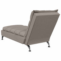 Thumbnail for Massage-Chaiselongue mit Kissen Taupe Stoff