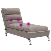 Thumbnail for Massage-Chaiselongue mit Kissen Taupe Stoff