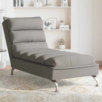 Thumbnail for Massage-Chaiselongue mit Kissen Taupe Stoff