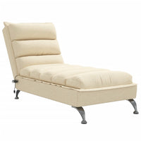 Thumbnail for Massage-Chaiselongue mit Kissen Creme Stoff