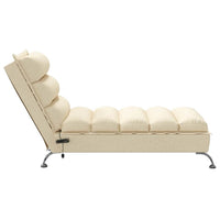 Thumbnail for Massage-Chaiselongue mit Kissen Creme Stoff