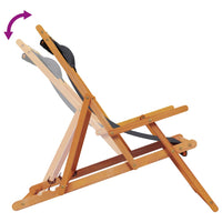 Thumbnail for Klappbare Strandstühle 2 Stk. Schwarz Stoff