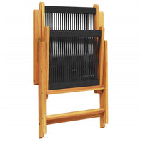 Thumbnail for Gartenstuhl Verstellbar 8 Stk. Schwarz Massivholz Akazie