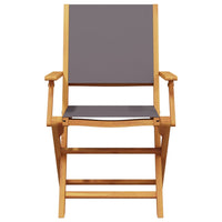 Thumbnail for Gartenstühle 6 Stk. Klappbar Anthrazit Stoff und Massivholz