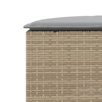 Thumbnail for 3-tlg. Garten-Sofagarnitur Halbrund Beige Poly-Rattan