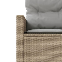 Thumbnail for 3-tlg. Garten-Sofagarnitur Halbrund Beige Poly-Rattan