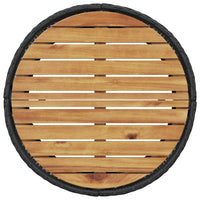 Thumbnail for 3-tlg. Garten-Sofagarnitur Halbrund Schwarz Poly-Rattan