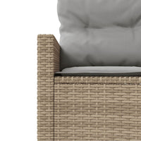 Thumbnail for 3-tlg. Garten-Sofagarnitur Halbrund Beige Poly-Rattan
