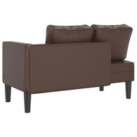 Thumbnail for Chaiselongue mit Kissen Braun Kunstleder