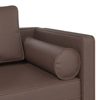 Thumbnail for Chaiselongue mit Kissen Braun Kunstleder