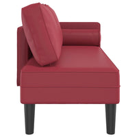 Thumbnail for Chaiselongue mit Kissen Weinrot Kunstleder