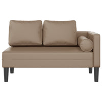 Thumbnail for Chaiselongue mit Kissen Cappuccino Kunstleder