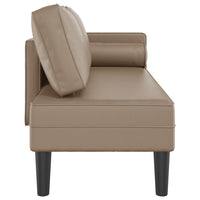 Thumbnail for Chaiselongue mit Kissen Cappuccino Kunstleder