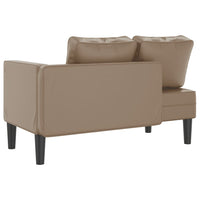 Thumbnail for Chaiselongue mit Kissen Cappuccino Kunstleder