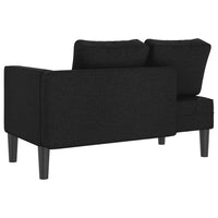 Thumbnail for Chaiselongue mit Kissen Schwarz Stoff