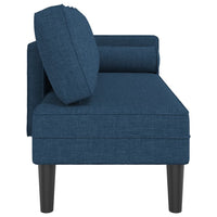 Thumbnail for Chaiselongue mit Kissen Blau Stoff