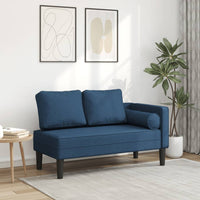 Thumbnail for Chaiselongue mit Kissen Blau Stoff