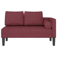 Thumbnail for Chaiselongue mit Kissen Weinrot Stoff