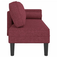 Thumbnail for Chaiselongue mit Kissen Weinrot Stoff