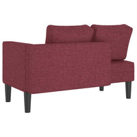 Thumbnail for Chaiselongue mit Kissen Weinrot Stoff