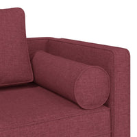 Thumbnail for Chaiselongue mit Kissen Weinrot Stoff