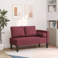 Thumbnail for Chaiselongue mit Kissen Weinrot Stoff