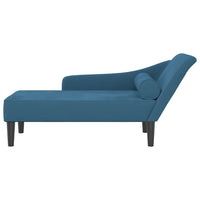 Thumbnail for Chaiselongue mit Kissen Blau Samt
