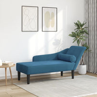Thumbnail for Chaiselongue mit Kissen Blau Samt